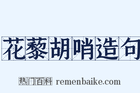 花藜胡哨造句是什么意思的图片